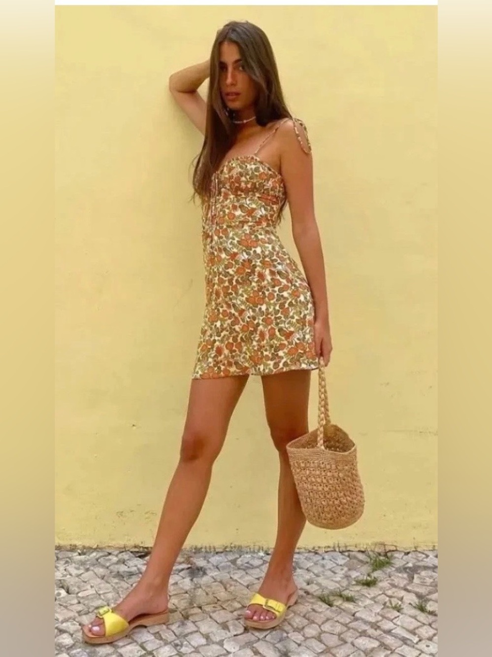 Realisation Par floral 70’s print mini dress